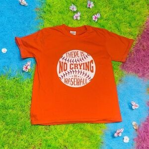 Port and Company Orange Baseball Graphic Tee